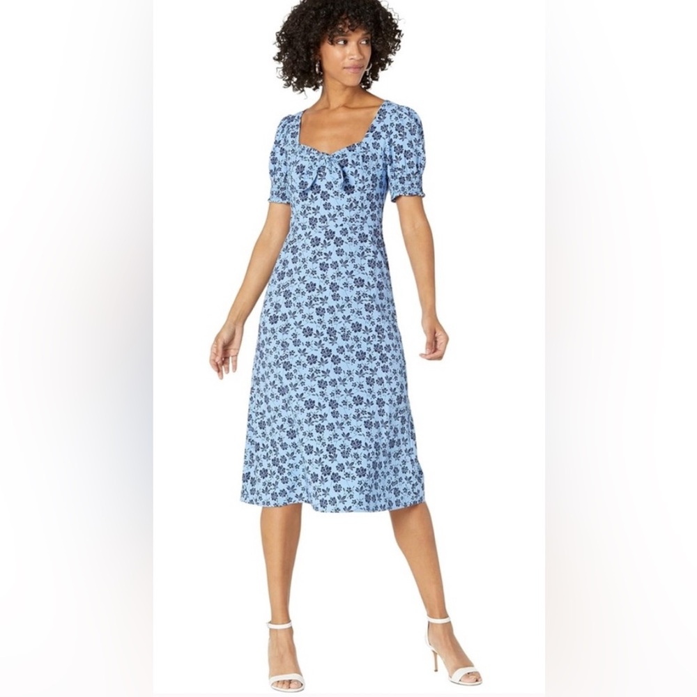 Draper James Blue Puff Sleeve Sundress